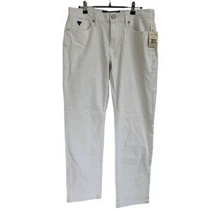 GUESS Los Angeles Womens Size 32 True White Denim Jeans Straight NWT MSRP $89